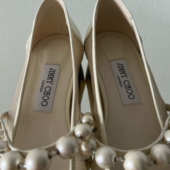 New JIMMY CHOO Ade embellished mesh Mary Jane ballet flats 38.5 $850 - Picture 11 of 14